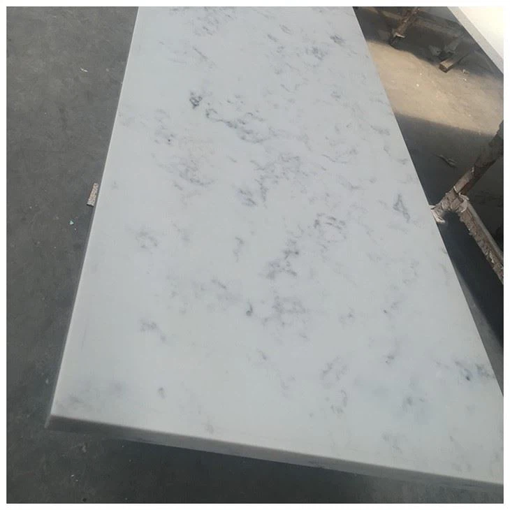 White Carrara Quartz Kitchen Countertops