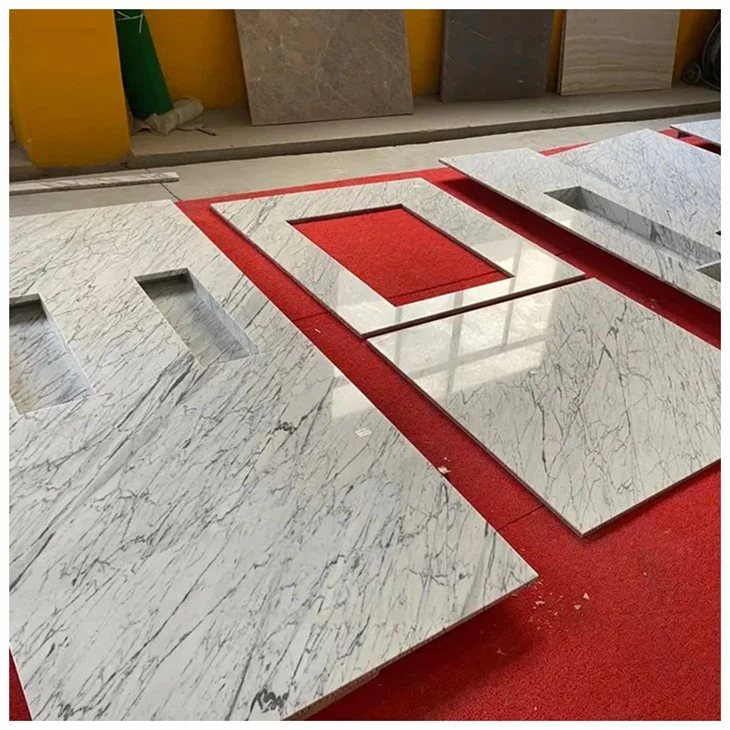 Italian Calacatta Statuairo White Marble Countertop