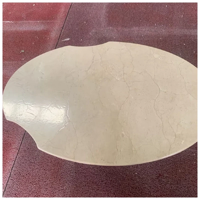 Crema Marfil Marble Side Tables